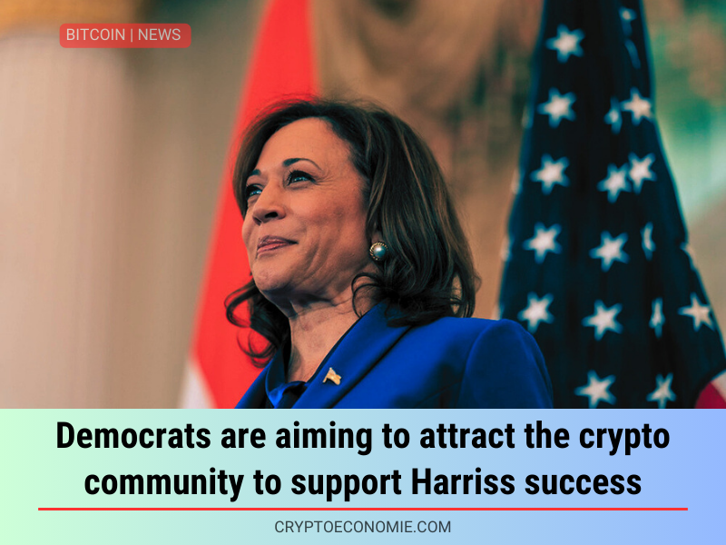 Democrats are aiming to attract the crypto community to support Harriss success.